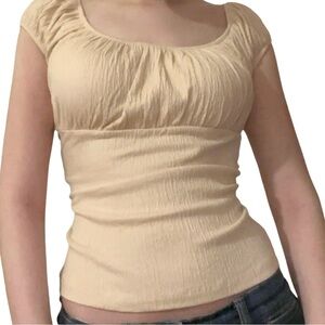 Brandy Melville Cream Milkmaid Top